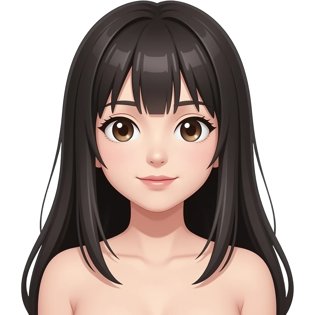 Anime girl naked emoji
