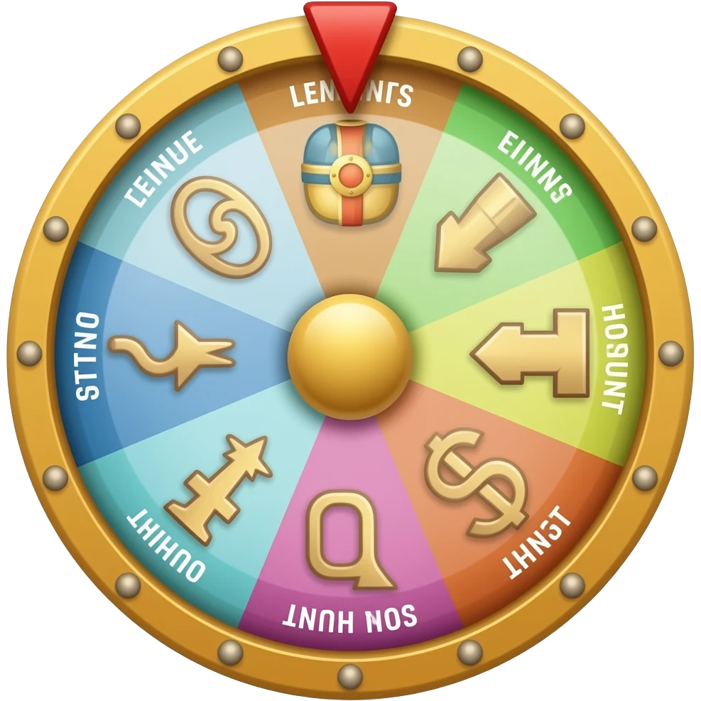 treasure hunt wheel emoji