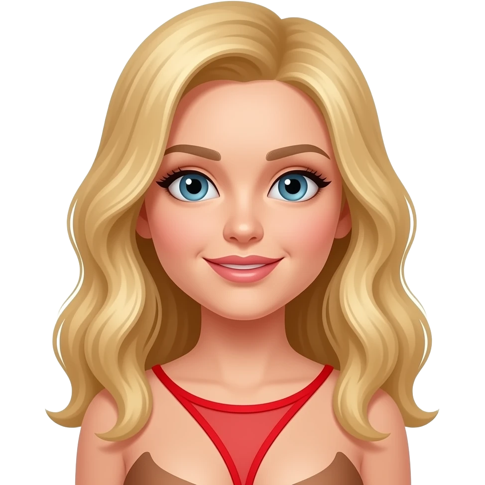 Blonde women in red see through thong emoji