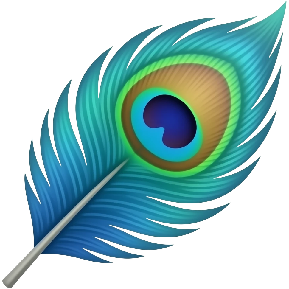 Peacock feather emoji