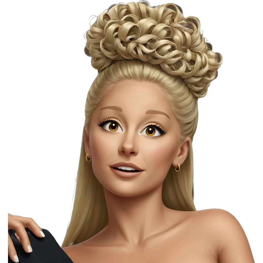 blonde girl in fine art emoji