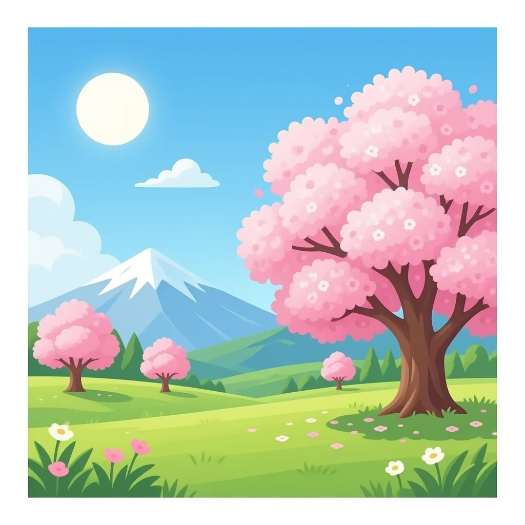 cherry blossoms emoji