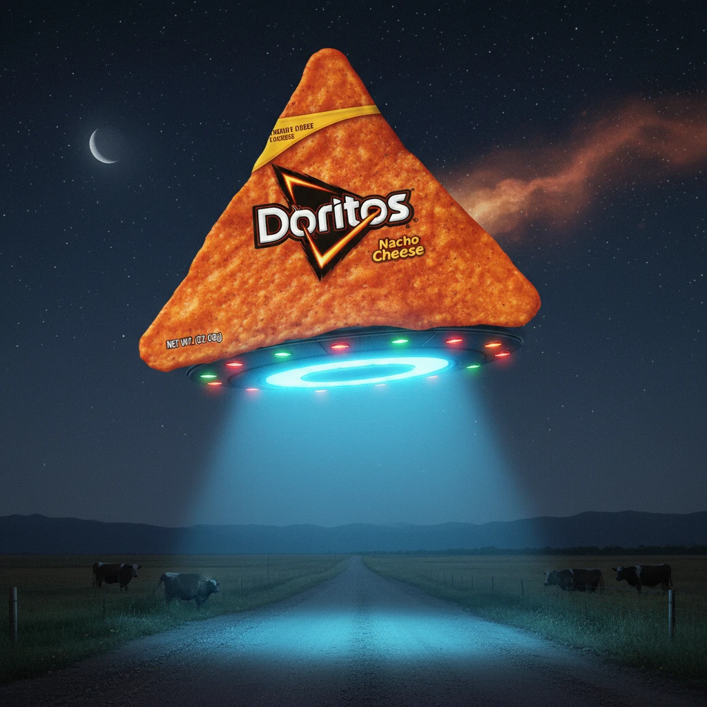 UFO but it's a dorito emoji