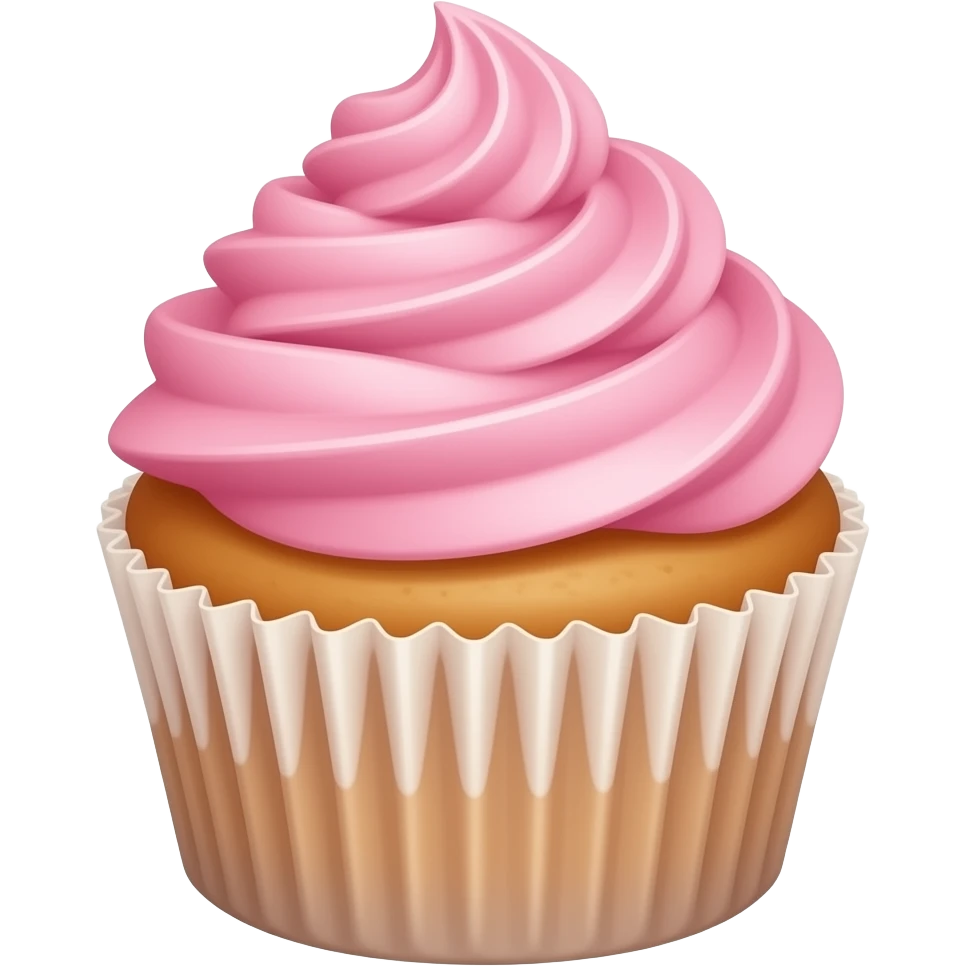 Cupcake with pink icing emoji
