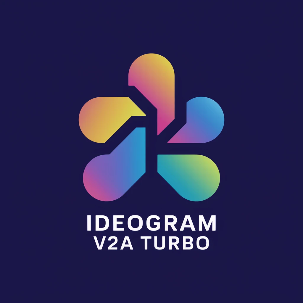 make a colorful logo of text "Ideogram V2a Turbo" emoji