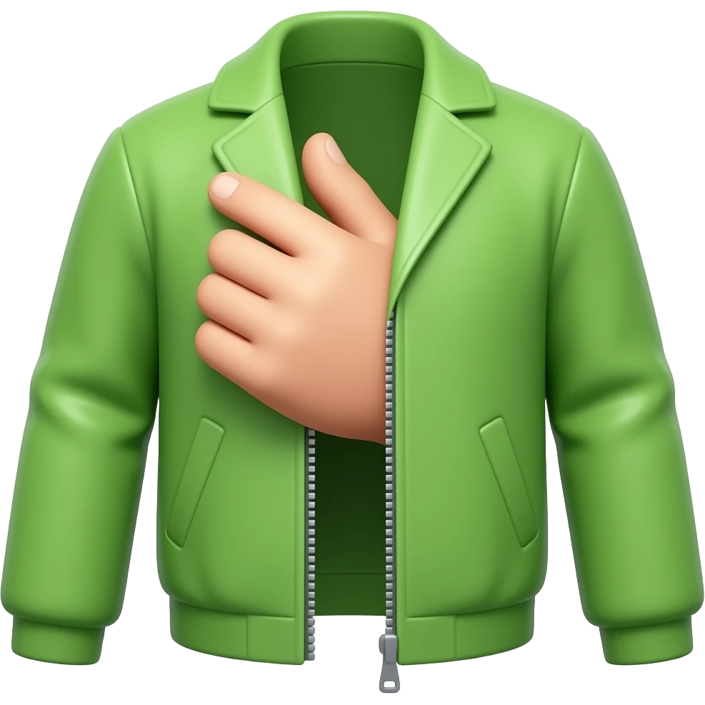 Green jacket GRAB emoji