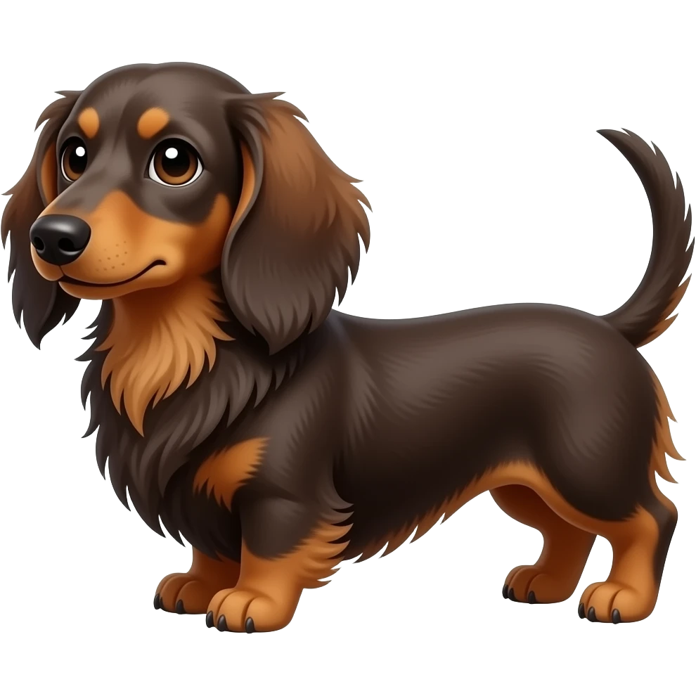 long-haired dachshund emoji