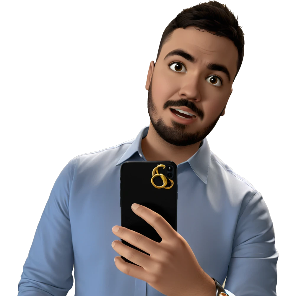 holding a phone and ring emoji