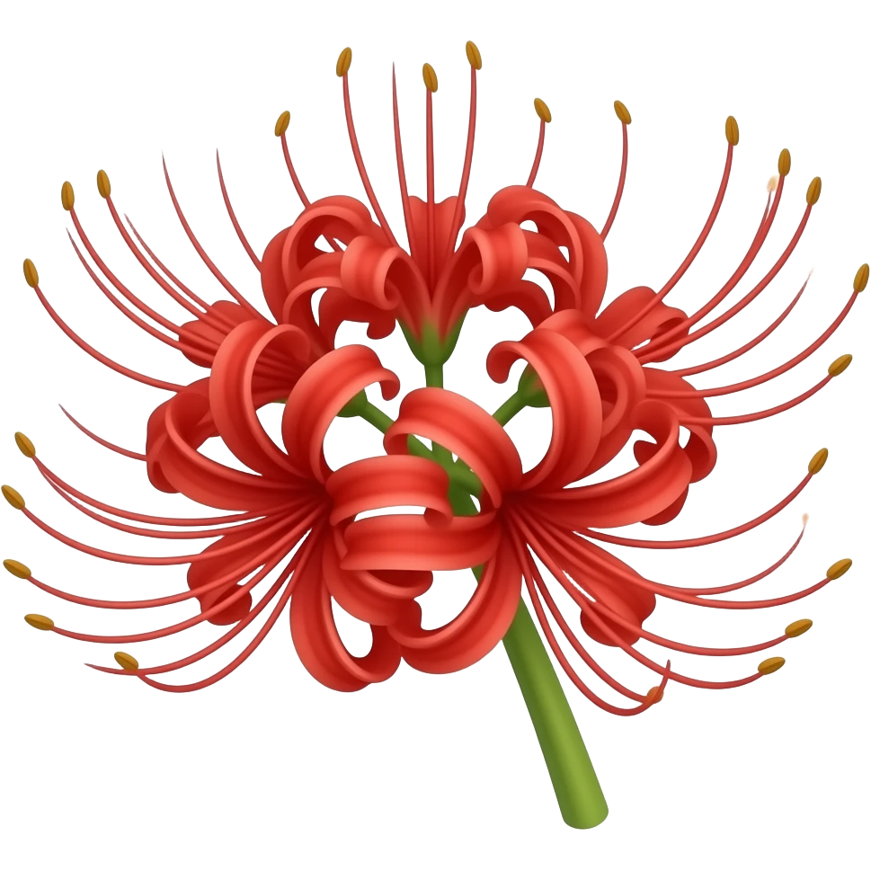 spider lily red emoji