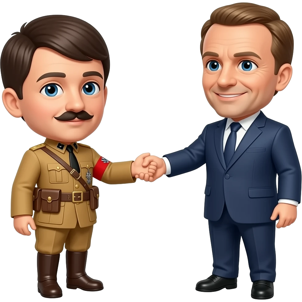 Hitler qui fait des doit donneur a macron emoji