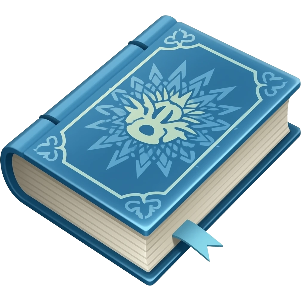 blue spellbook emoji