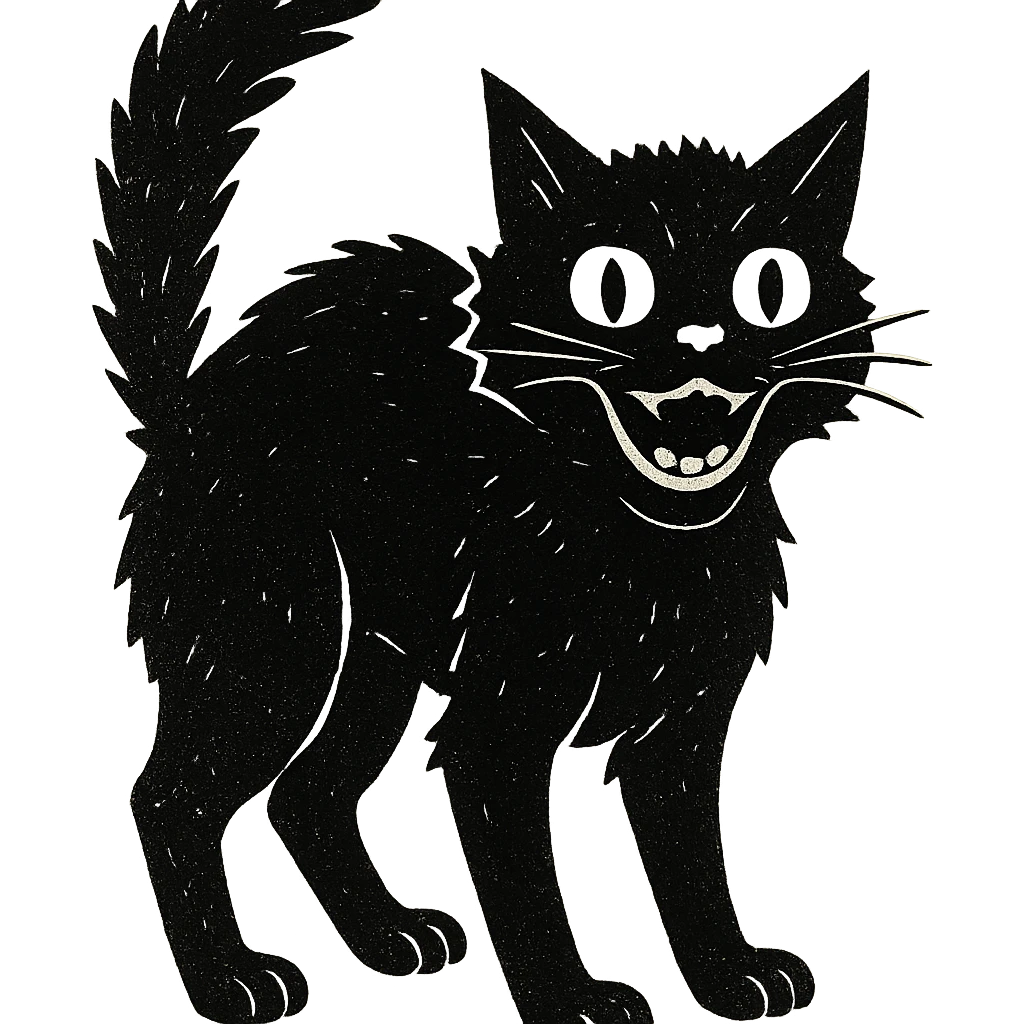 Halloween cat, remove background emoji
