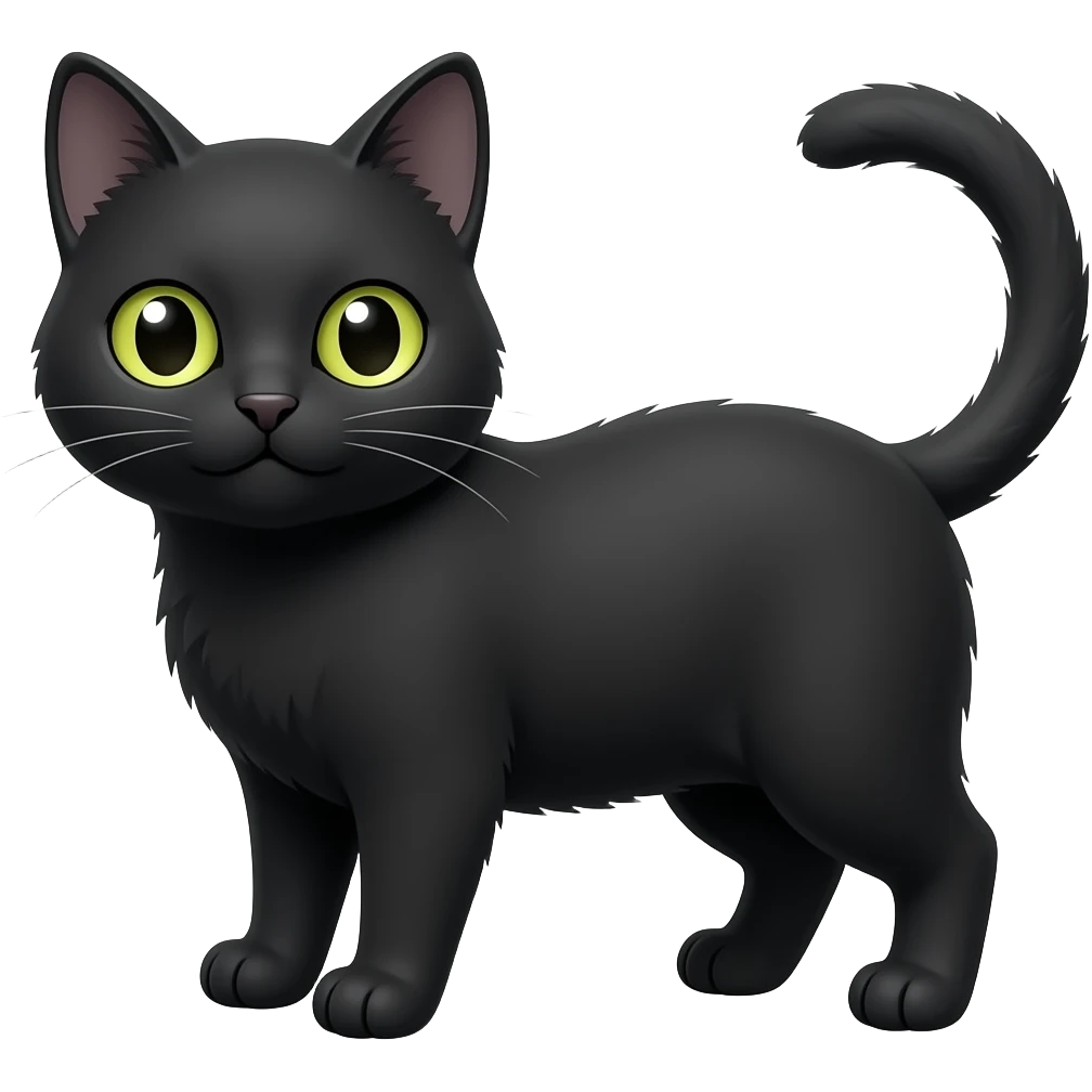 Cat cute black with background emoji