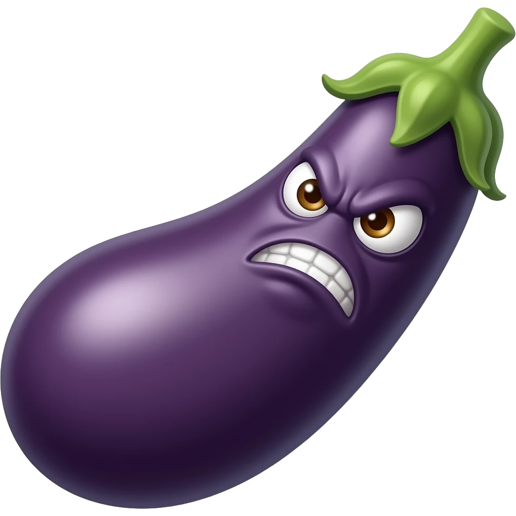 long angry veiny eggplant emoji