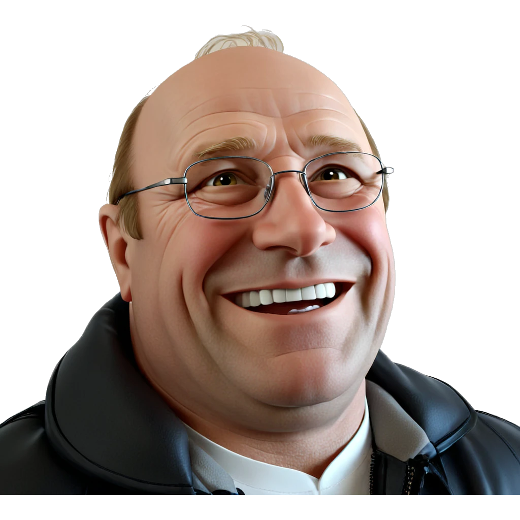 bald man in jacket portrait emoji
