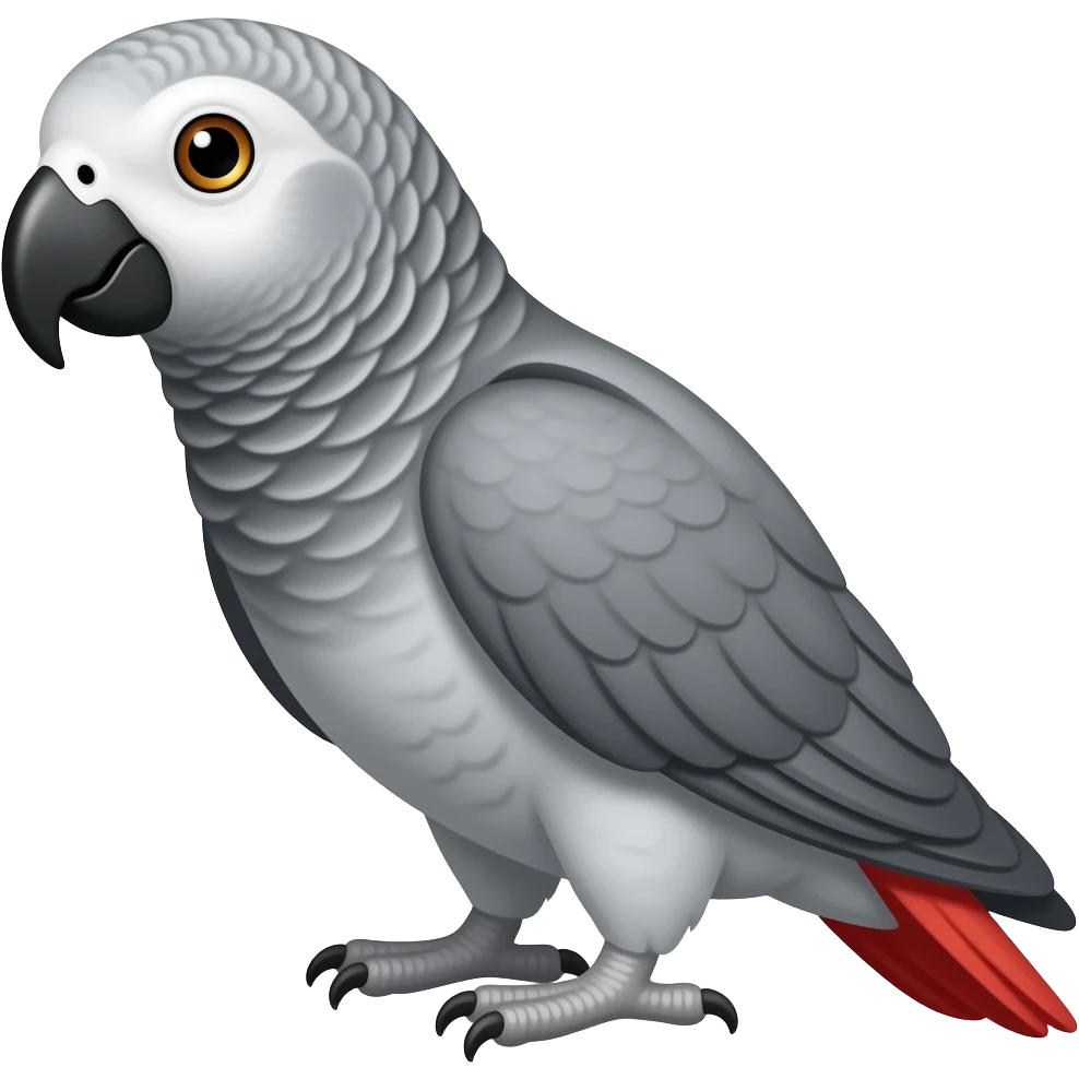 African grey parrot emoji