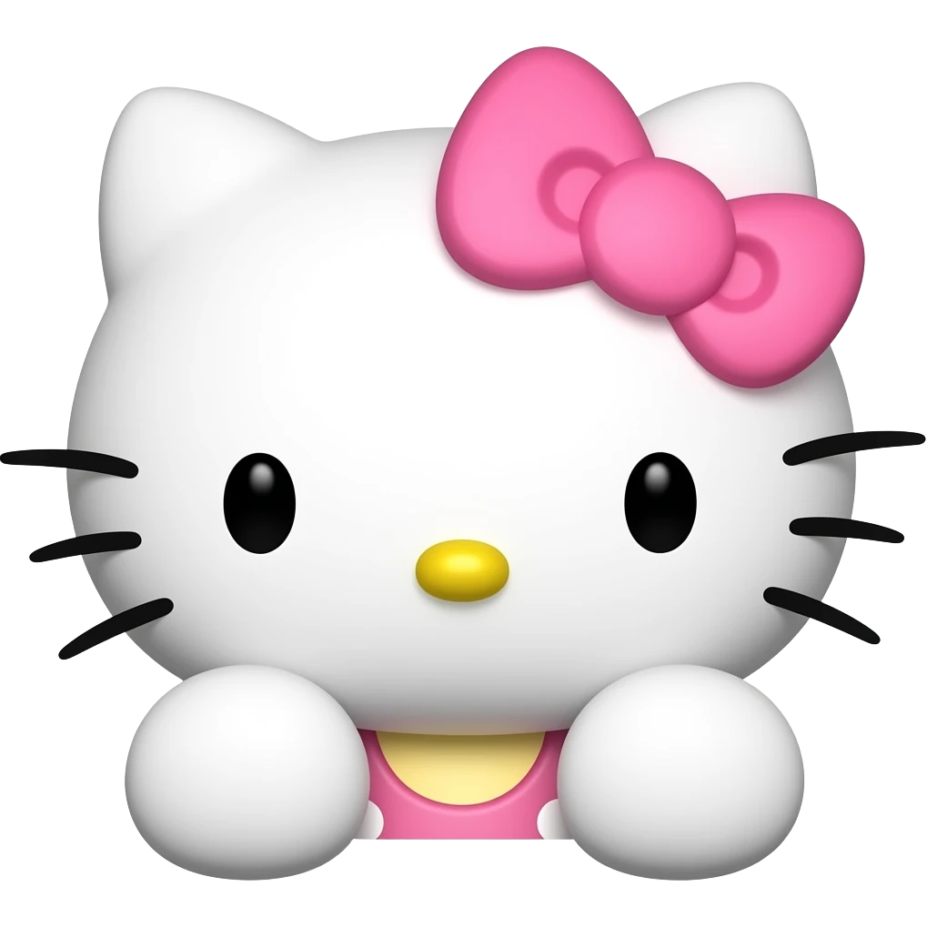 Pink hello kitty phone emoji