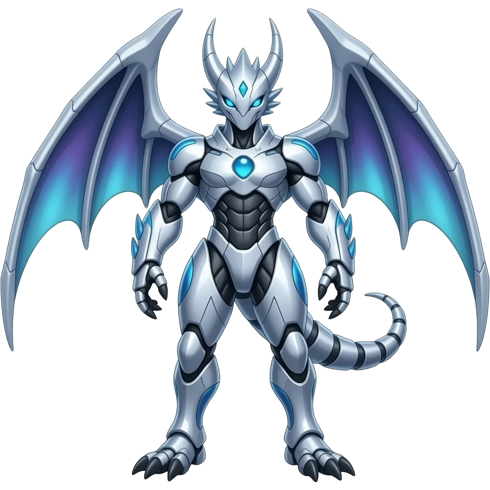 Cool Edgy Shiny Futuristic Ethereal Legendary Scizor-Deoxys-Digimon-Flygon-hybrid full body emoji