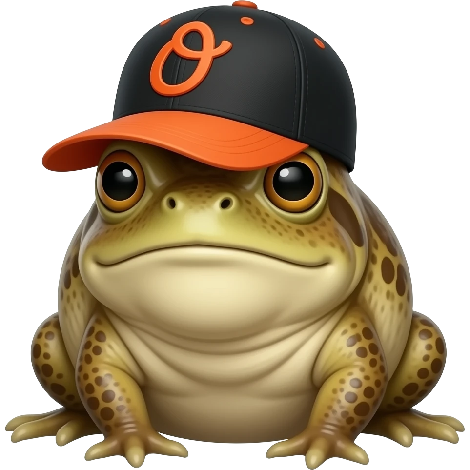 bufo with an orioles hat emoji