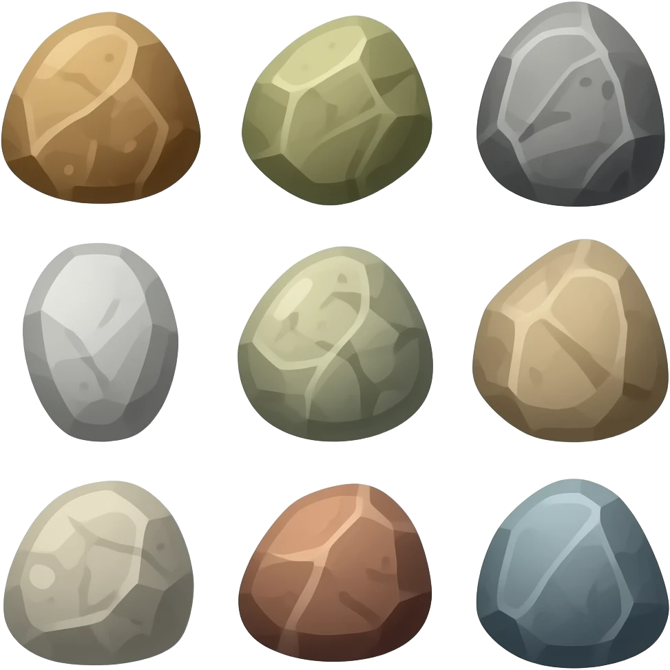 Hazme rocas, muchas emoji