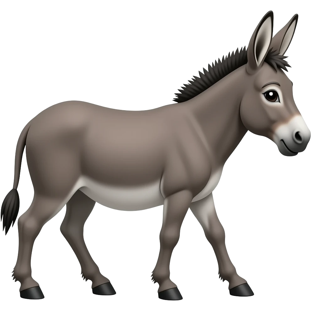 Cartoon mule walking emoji
