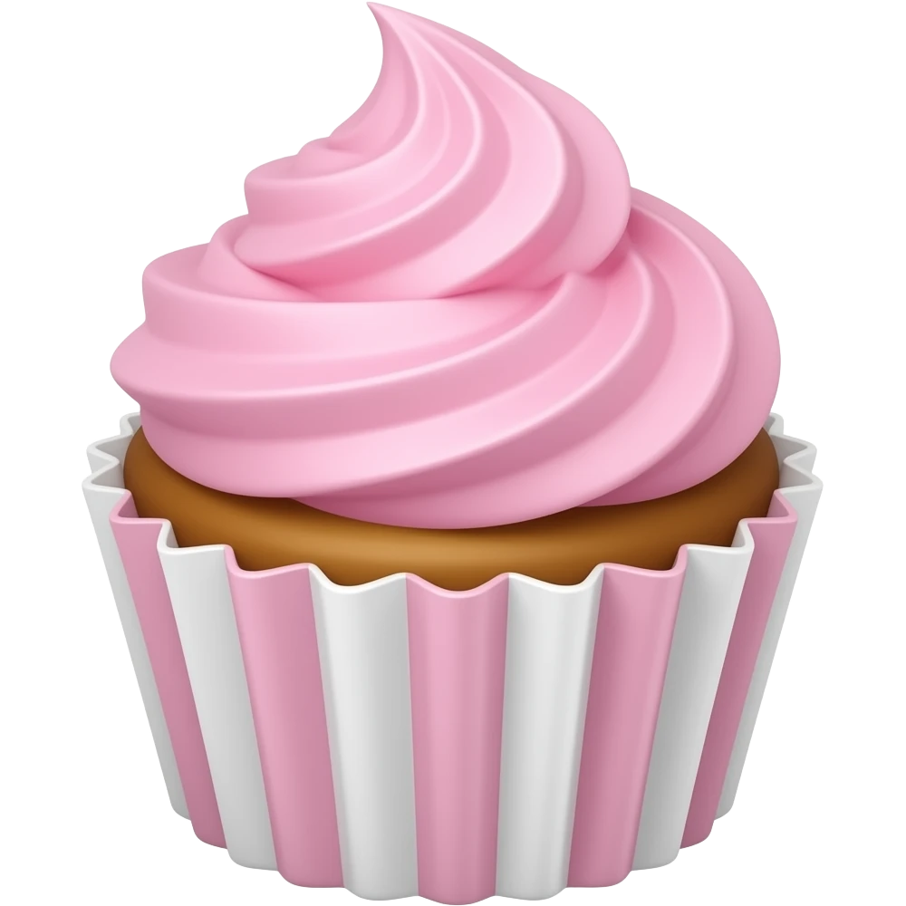 Cupcake with pink icing emoji