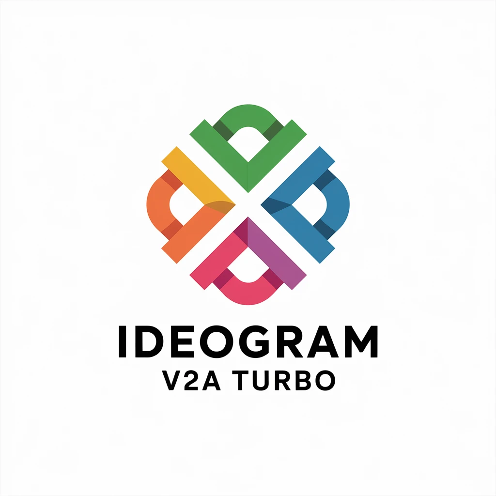 make a colorful logo of only text "Ideogram V2a Turbo" emoji