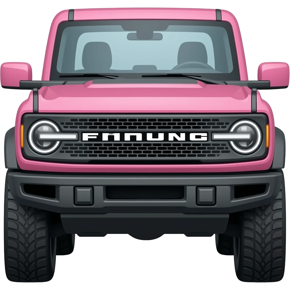 Pink bronco two door emoji