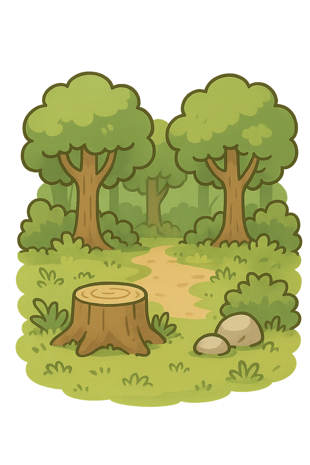 一个森林深处的场景 emoji