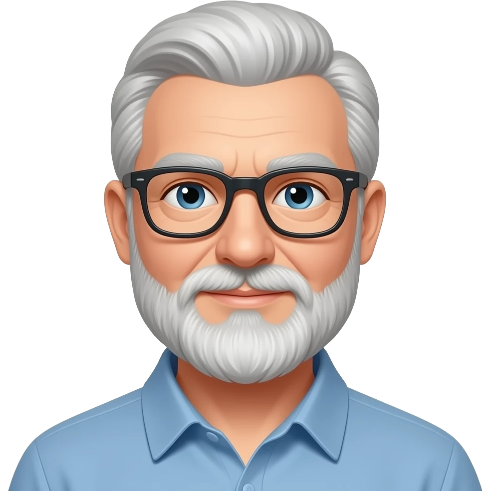 white father, beareded and glasses emoji