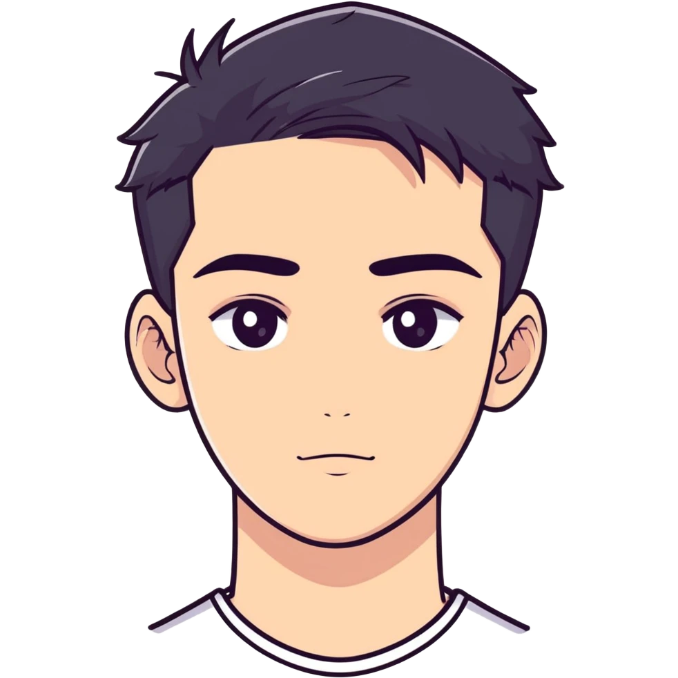 Chico pelinegro guapo con cejas bonitas de piel blanco emoji