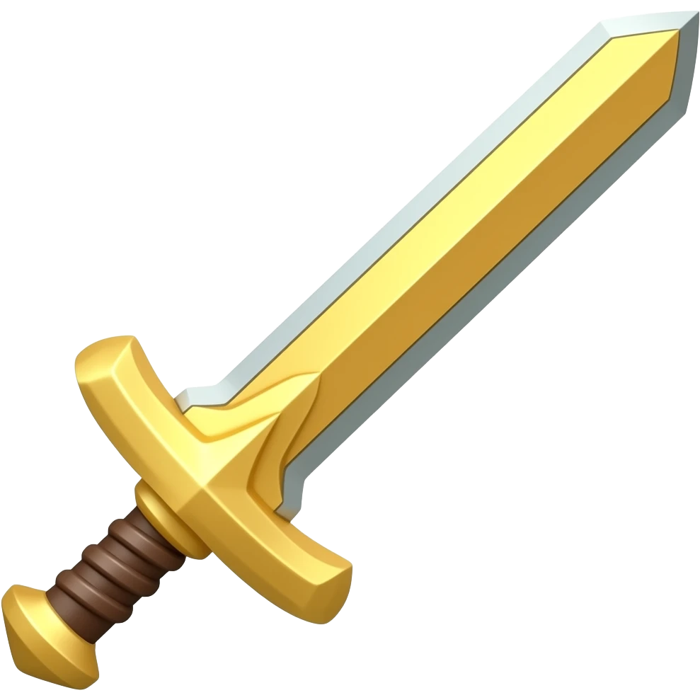 A yellow future sword emoji