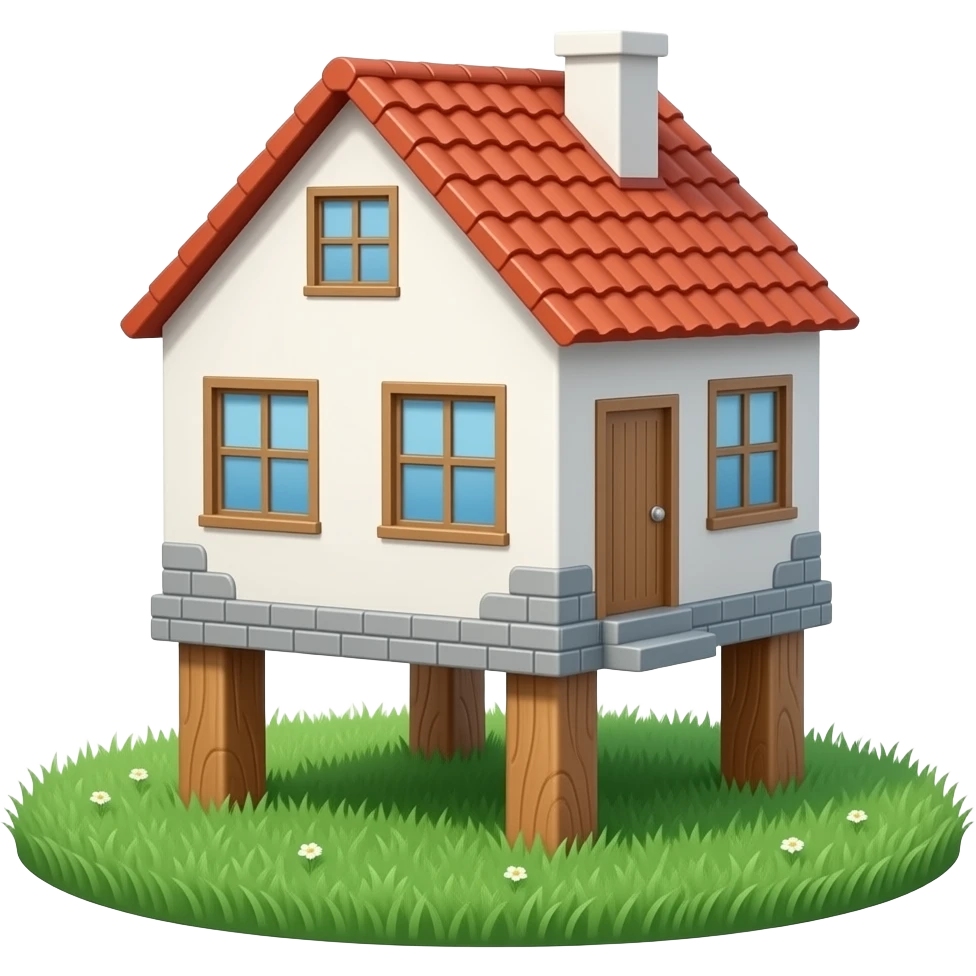 A house with legs without arms emoji