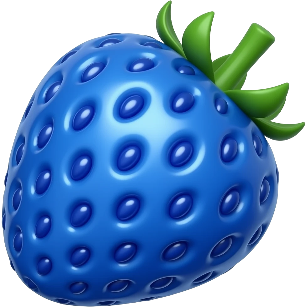 blue strawberry emoji