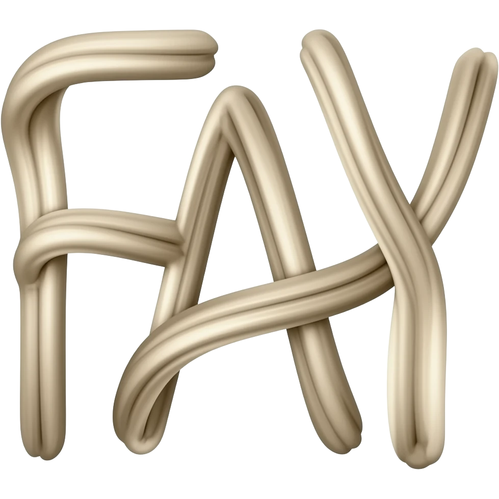 intertwining letters FAY emoji