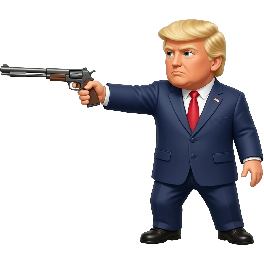 Donald trump shooting Iran emoji