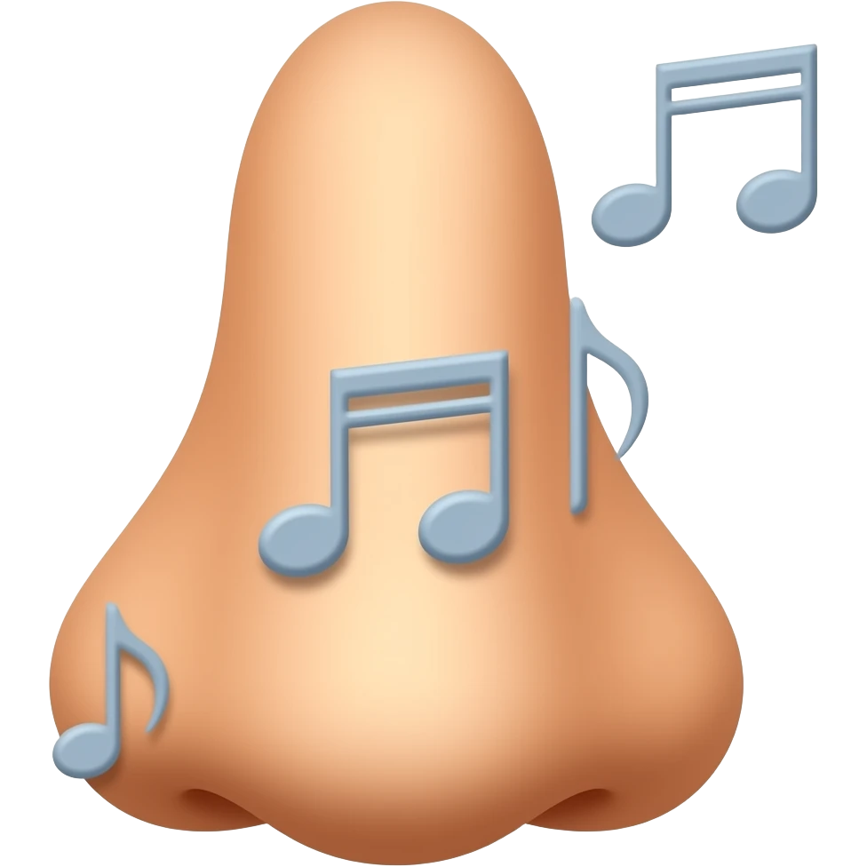 Melody. Cantado.   Nose emoji