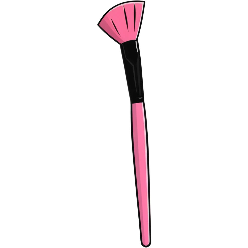 Makeup brush with pink bristles emoji