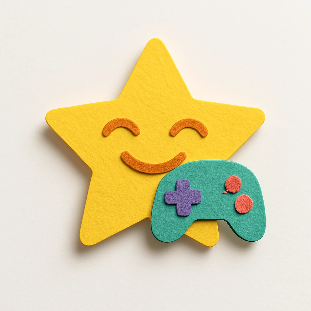 gaming themed star emoji emoji