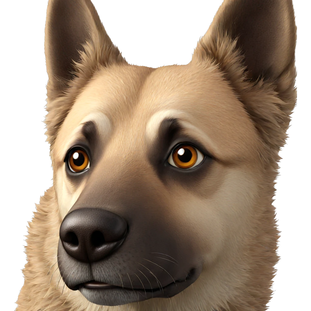 realistic brown-eyed animal portrait emoji