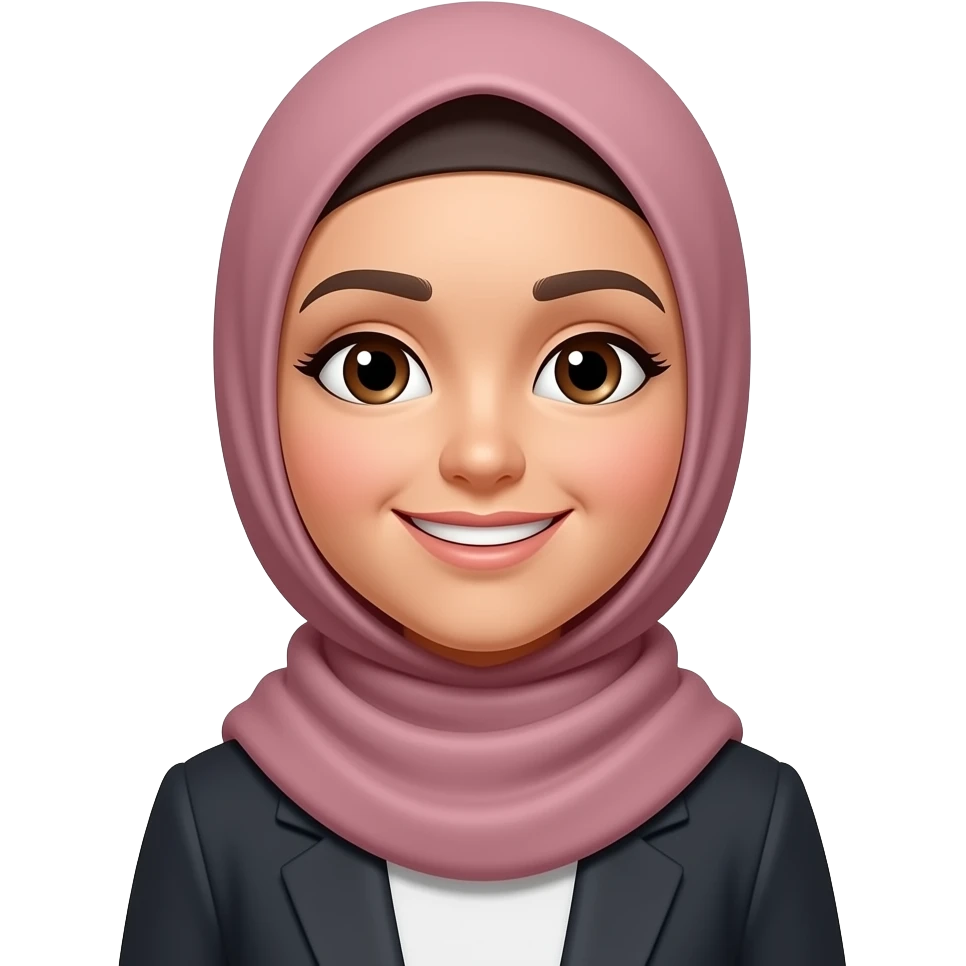 Hijabi woman smirking emoji