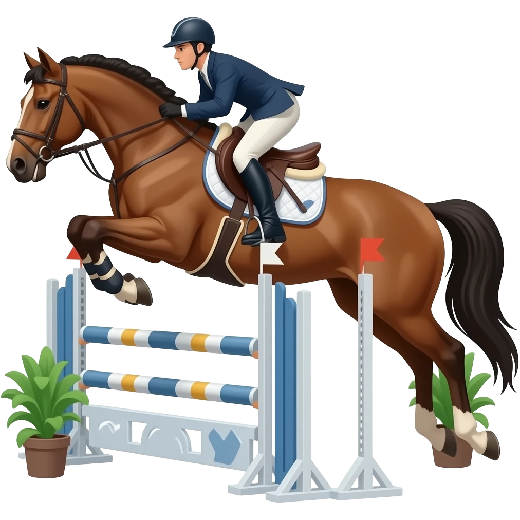 Horse showjumping emoji
