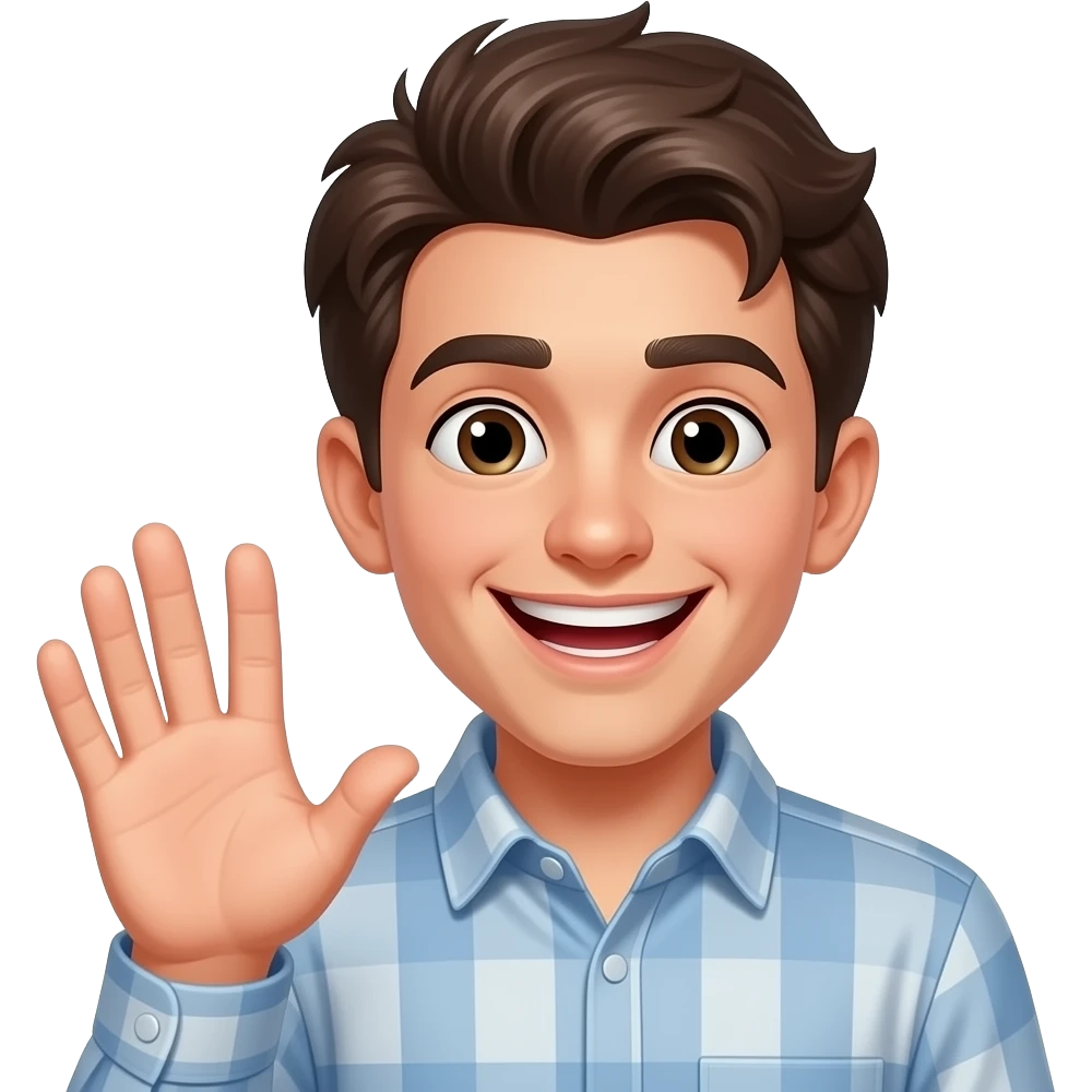 emoji jugendlicher der Witz erzählt mit Geste emoji