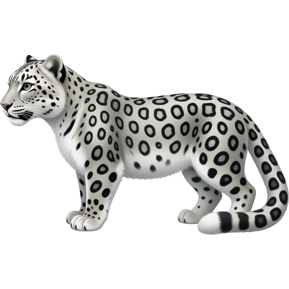 Snow leopard standing side view emoji