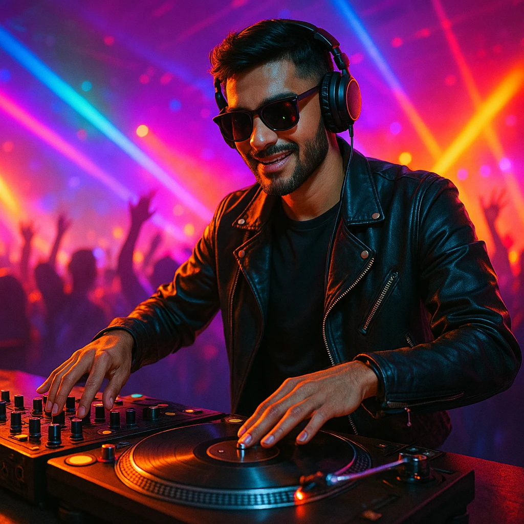 a cool DJ emoji