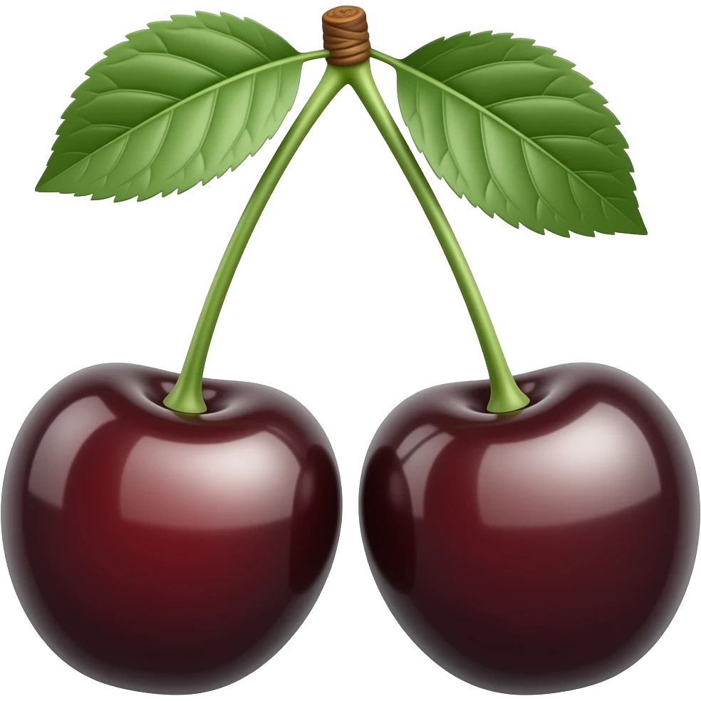 2 black cherries emoji