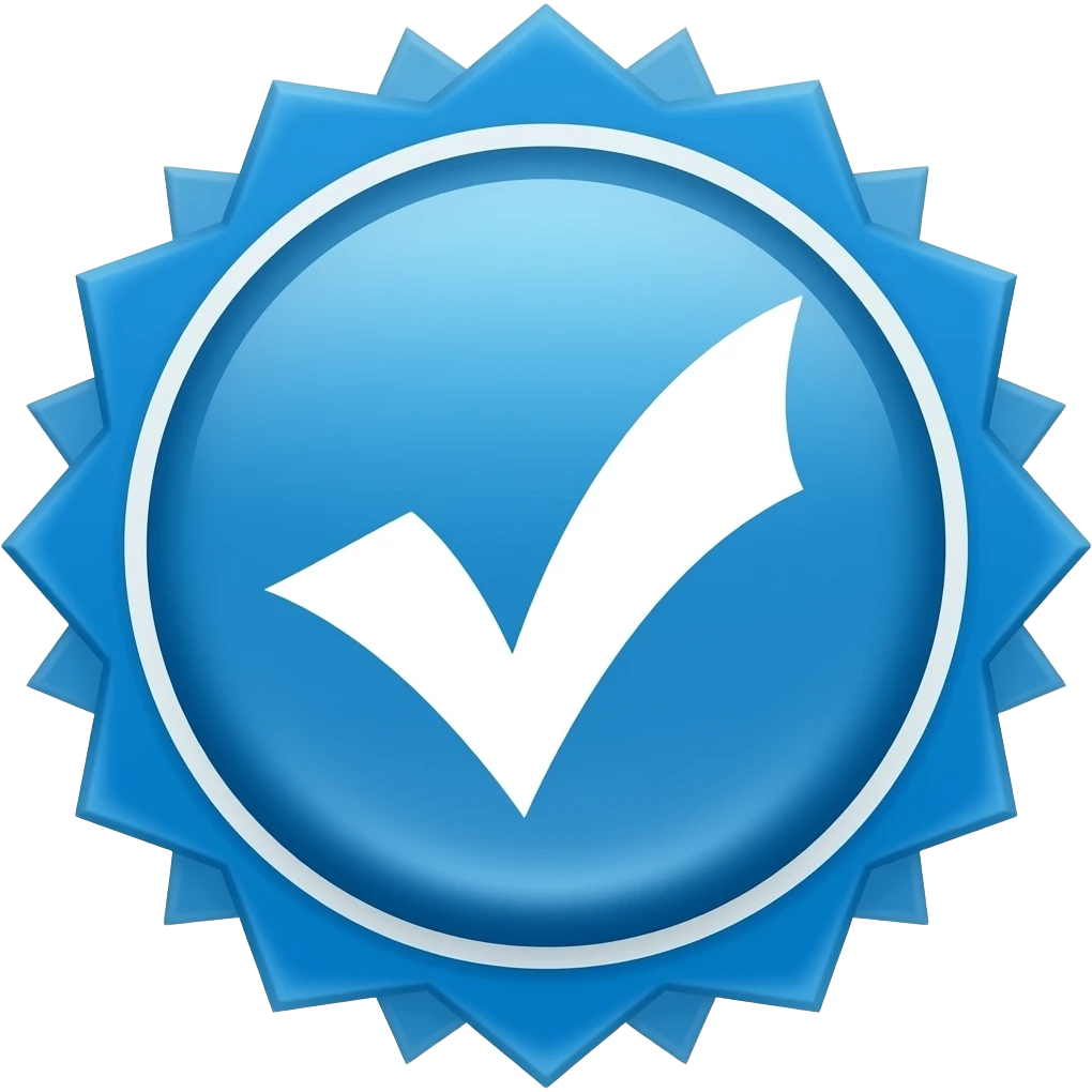 Blue verified badge emoji