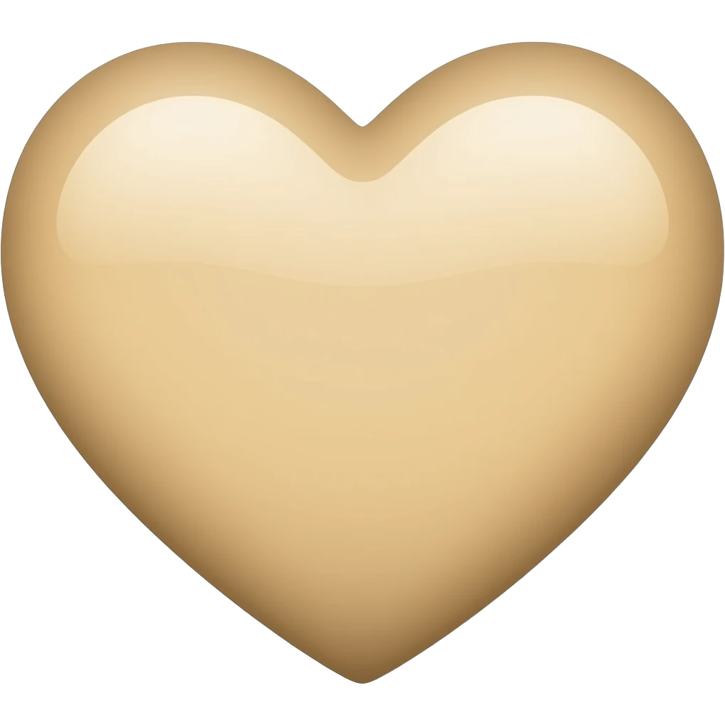 Beige cuore emoji