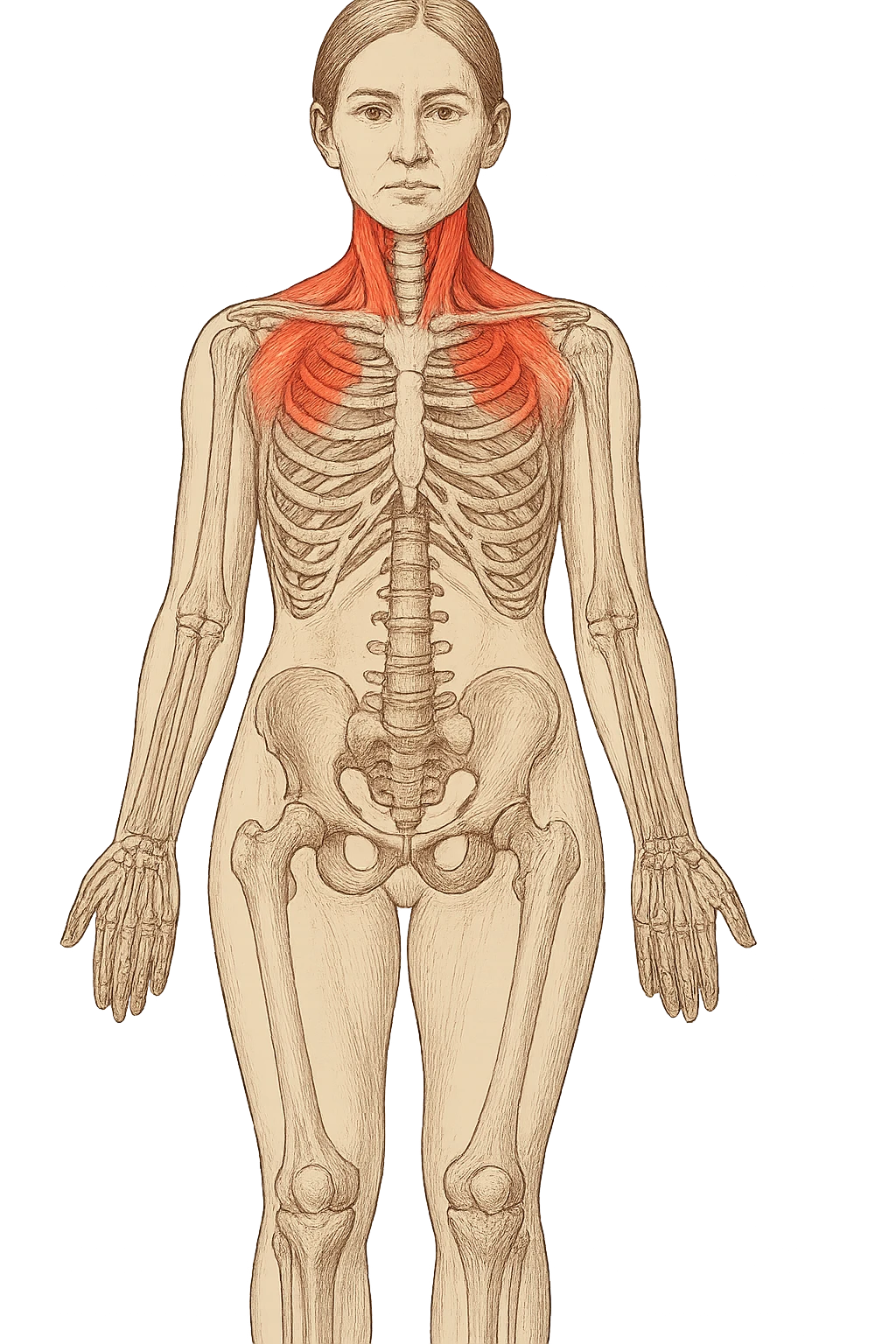 Donna con tante tensioni cervicali anatomica emoji