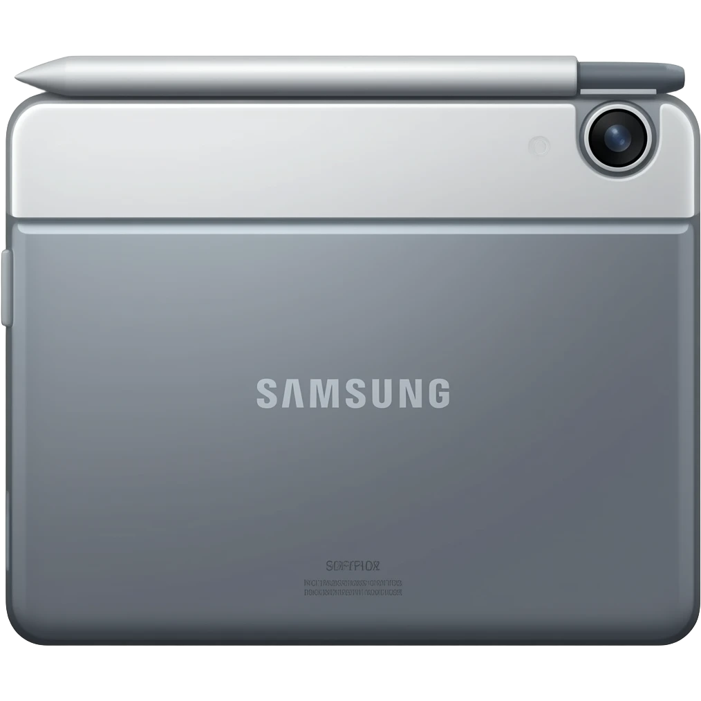 Create a samsung tablet. Make sure there’s no pen and make sure its the back showing and make it look realistic obviously a tablet emoji
